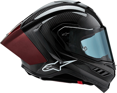 Limited Edition Alpinestars Carbon Helmet with the LE Long Red Wing