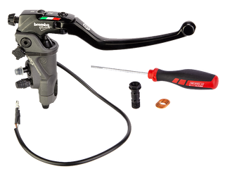 BREMBO RCS19 CORSA CORTA BRAKE MASTER CYLINDER W/ FOLDING LEVER (FOR 7/8" BAR)