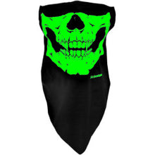 Load image into Gallery viewer, Glow in the Dark Skull Stretch Half-Face Mask